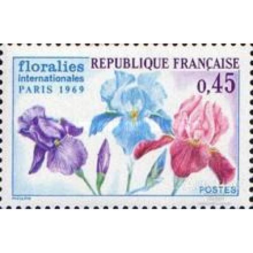 Франция 1969 флора цветы ** о