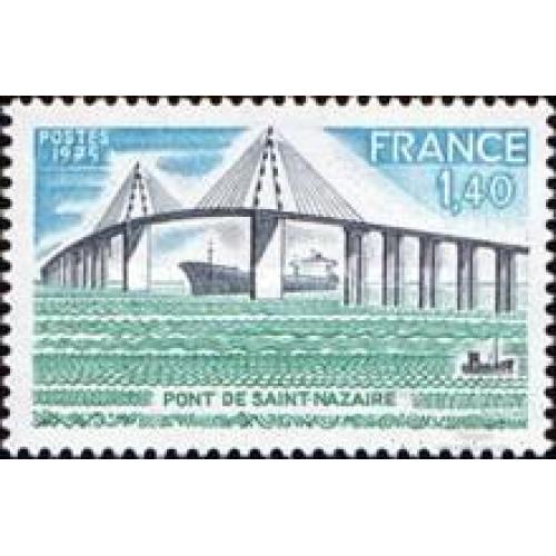 Франция 1975 архитектура мост корабли флот ** о