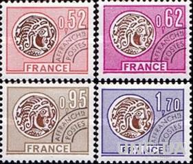 Франция 1976 стандарт монеты археология Кельты 2 ** о