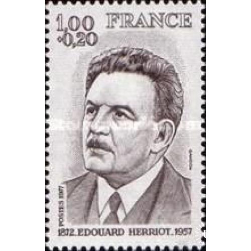 Франция 1977 Эдуар Эррио писатель историк гос. деятель известные люди ** м