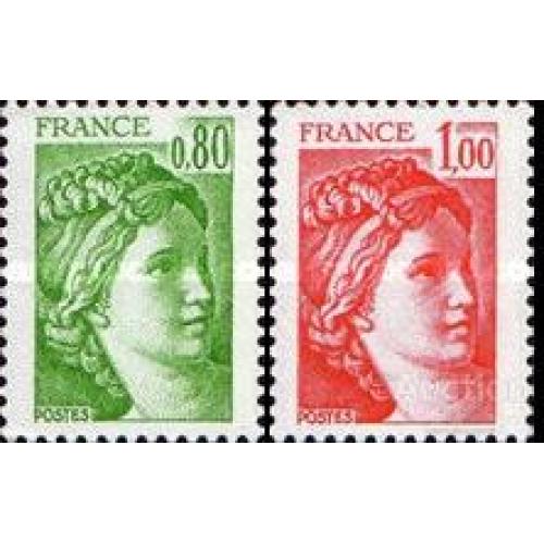 Франция 1977 стандарт Марианна зуб 1 ** о