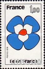 Франция 1978 Регионы Иль де Франс цветы ** о
