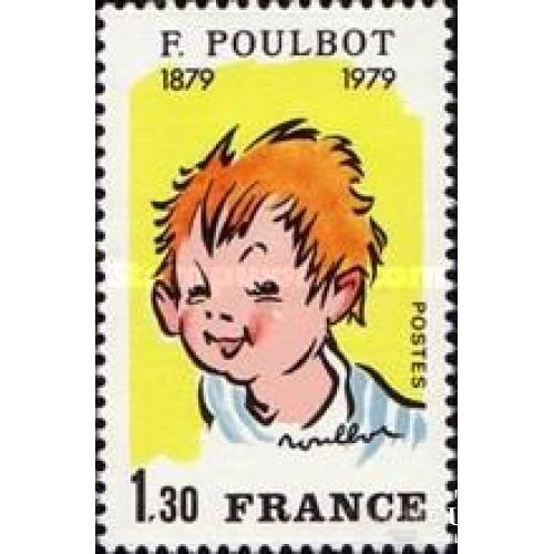 Франция 1979 Франциск Поулбот художник живопись рисунки комиксы известные люди ** ом