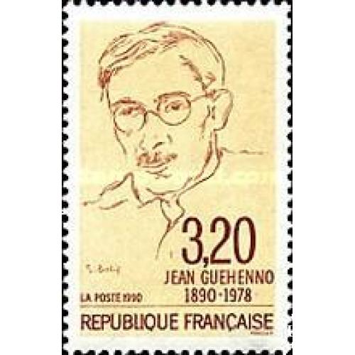 Франция 1990 Жан Геенно писатель известные люди ** ом