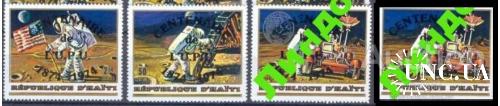 Гаити 1973 космос надп-ка Луна 4 марки зуб + без/зуб ** о