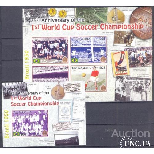 Гамбия 2005 спорт футбол ЧМ Бразилия 1950 фото плакат медаль люди ** о