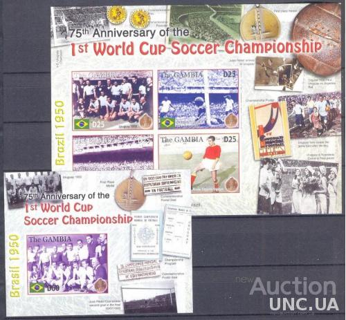 Гамбия 2005 спорт футбол ЧМ Бразилия 1950 фото плакат медаль люди ** о