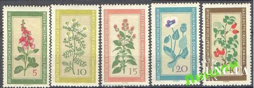 ГДР 1960 флора цветы лекарственные травы медицина ** ом