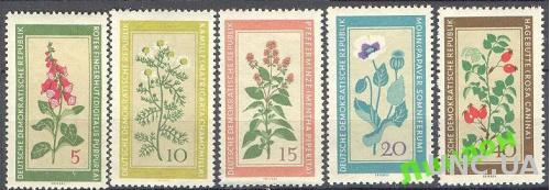 ГДР 1960 флора цветы лекарственные травы медицина ** ом