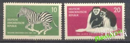 ГДР 1961 фауна Африки зоопарк обезьяны ** ос