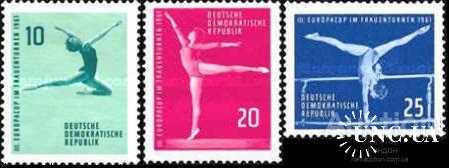 ГДР 1961 спорт гимнастика ** есть кварт о