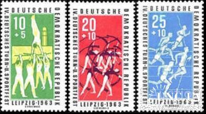 ГДР 1963 спорт гимнастика л/а ** о