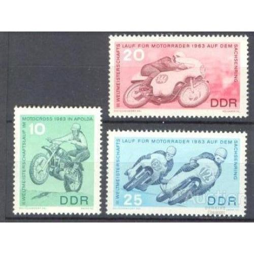 ГДР 1963 спорт мотоциклы гонки ** о