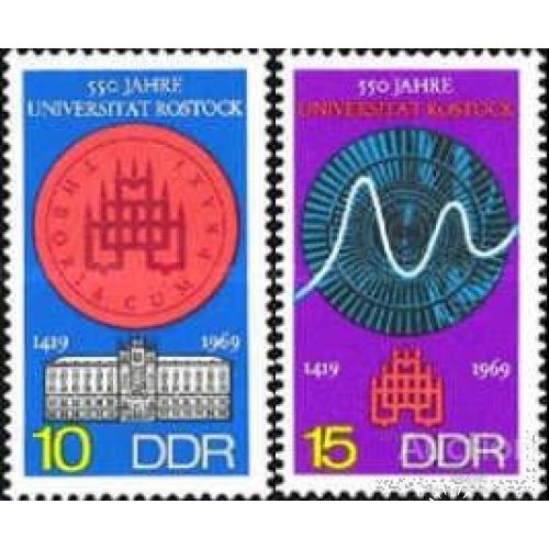 ГДР 1969 Росток университет печать наука радио физика ** о