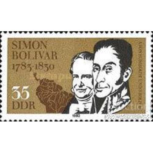 ГДР 1983 Симон Боливар люди война революция ** ом