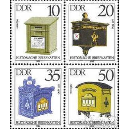 ГДР 1985 почта почтовые ящики кварт ** ом