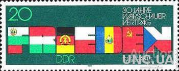 ГДР 1985 Варшавский договор армия флаги россика ** о