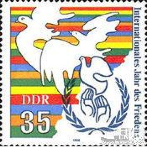 ГДР 1986 Год Мира ООН птицы фауна ** ом