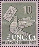 Германия 1956 неделя письма почта голуби птицы фауна ** о