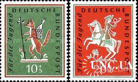 Германия 1958 марки для детей сказки фауна птицы лиса кони почта флора ** о