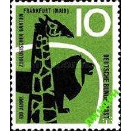 Германия 1958 зоопарк фауна лев жираф ** ом