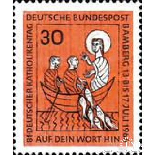 Германия 1966 День религии Иисус рыба рыбалка лодки флот ** ом