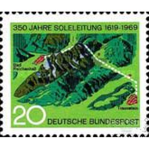Германия 1969 350 лет Производство соли минералы горы природа ** м