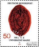 Германия 1977 Университет ВУЗ образование печать Майнц ** о