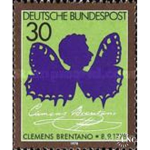 Германия 1978 Клеменс Брентано писатель поэт бабочки люди ** м