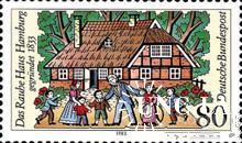Германия 1983 150 лет Rauhes Haus Гамбург опека присмотр дети инвалиды медицина ** о