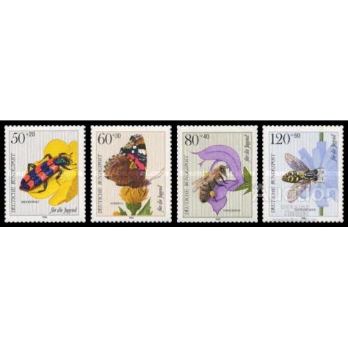 Германия 1984 насекомые жуки бабочки пчелы фауна ** м