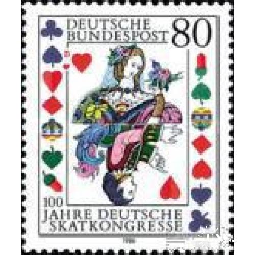 Германия 1986 100 лет Конгресс Игральные карты азарт казино искусство флора цветы ** м
