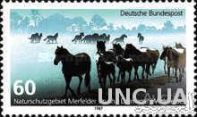 Германия 1987 фауна кони **