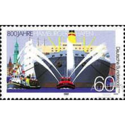 Германия 1989 800 лет верфи Гамбург флот корабли ** м