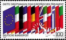 Германия 1989 Выборы в Парламент ЕС закон флаги ** о