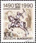 Германия 1990 500 лет почта в Европе связь кони ** о