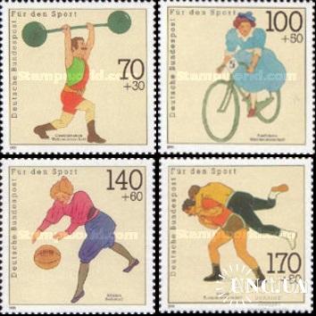 Германия 1991 спорт штанга велосипед баскетбол борьба ** о