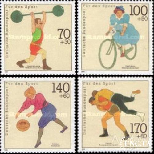 Германия 1991 спорт штанга велосипед баскетбол борьба ** ом