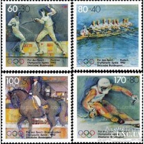Германия 1992 спорт олимпиада фехтование гребля кони лыжи ** ом