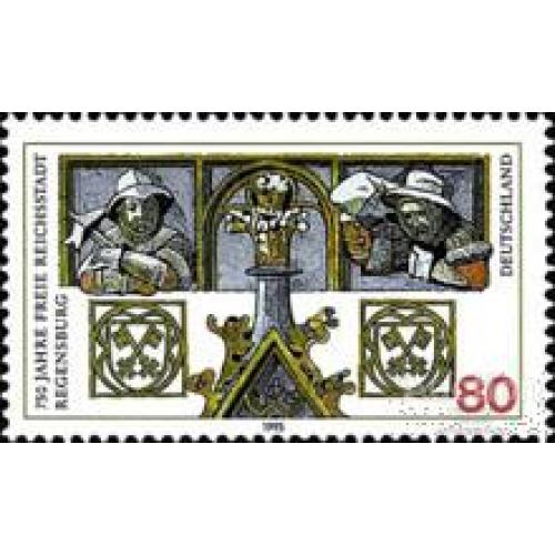 Германия 1995 Регенсбург архитектура история рыцари герб ** м