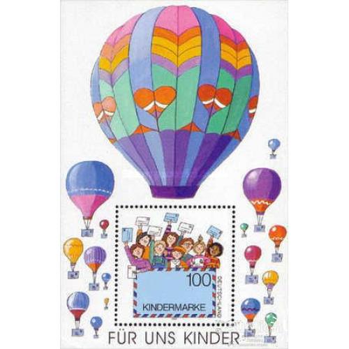 Германия 1997 Марки для детей авиапочта история авиация воздушные шары почта ** о