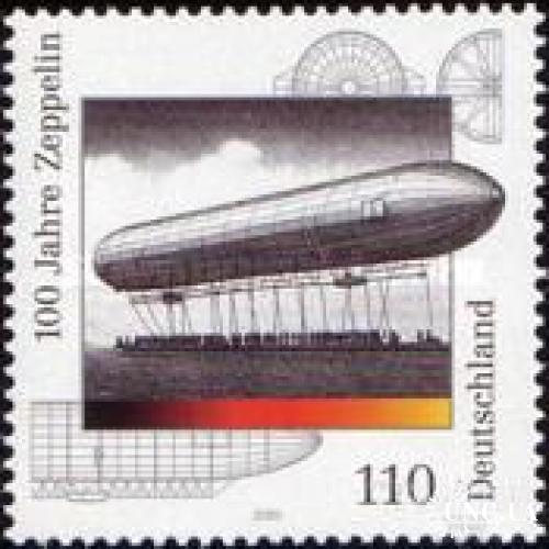 Германия 2000 100 лет Graf von Zeppelin авиация дирижабли люди ** м