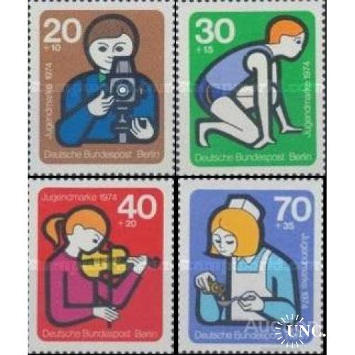 Германия Берлин 1974 марки детям кино фото спорт музыка медицина ** ом