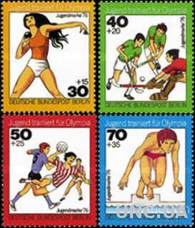 Германия Берлин 1976 марки детям молодежь спорт л/а хоккей гандбол плавание ** о