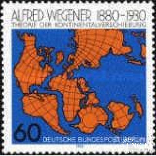 Германия Берлин 1980 Альфред Вегенер геофизик и метеоролог люди Антарктида карта ** ом