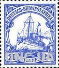 Германия Юго-Зап Африка 1900 стандарт 20пф колонии флот корабли * с