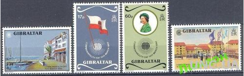 Гибралтар 1983 День Содружества флаги флот ** о