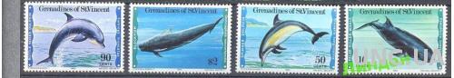 Гренадины Ст Винсент 1980 морская фауна киты **