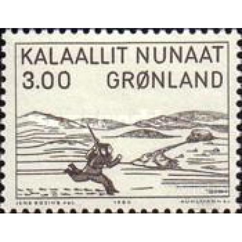 Гренландия 1980 искусство гравюра почта Север этнос ** о