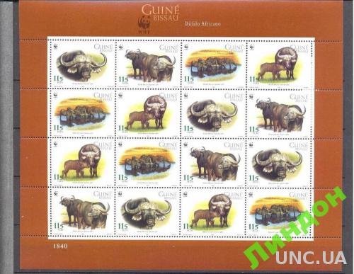 Гвинея 2002 фауна Африки ВВФ WWF быки коровы лист ** о